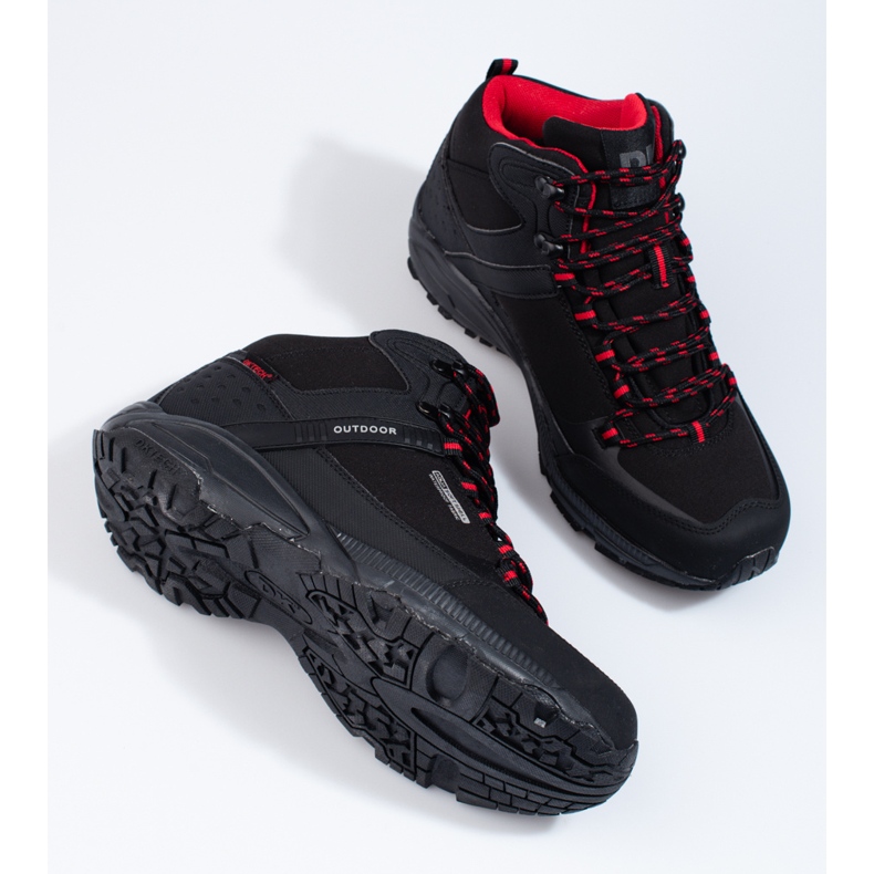 Zapatos de trekking de hombre DK con cordones y parte superior alta negro 1