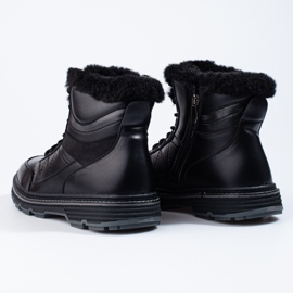 SHELOVET Botas de invierno para hombre con aislamiento de piel. negro 3
