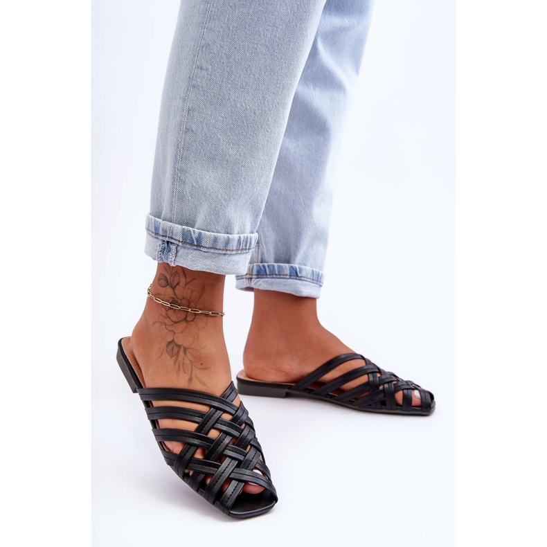 PS1 Sandalias Mujer Con Rayas Doralia Negras negro 1