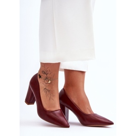 Zapatos De Tacón Clásico Odessa Burdeos rojo 2
