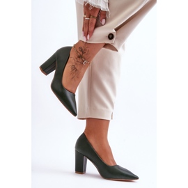 Salón Clásico Tacón Alto Verde Oscuro Odessa 1