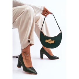 Salón Clásico Tacón Alto Verde Oscuro Odessa 2