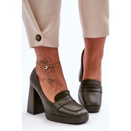 Zapatos de Salón Alisa Verde Tacón Alto 1 Zapatos de Salón Alisa Verde Tacón Alto 1