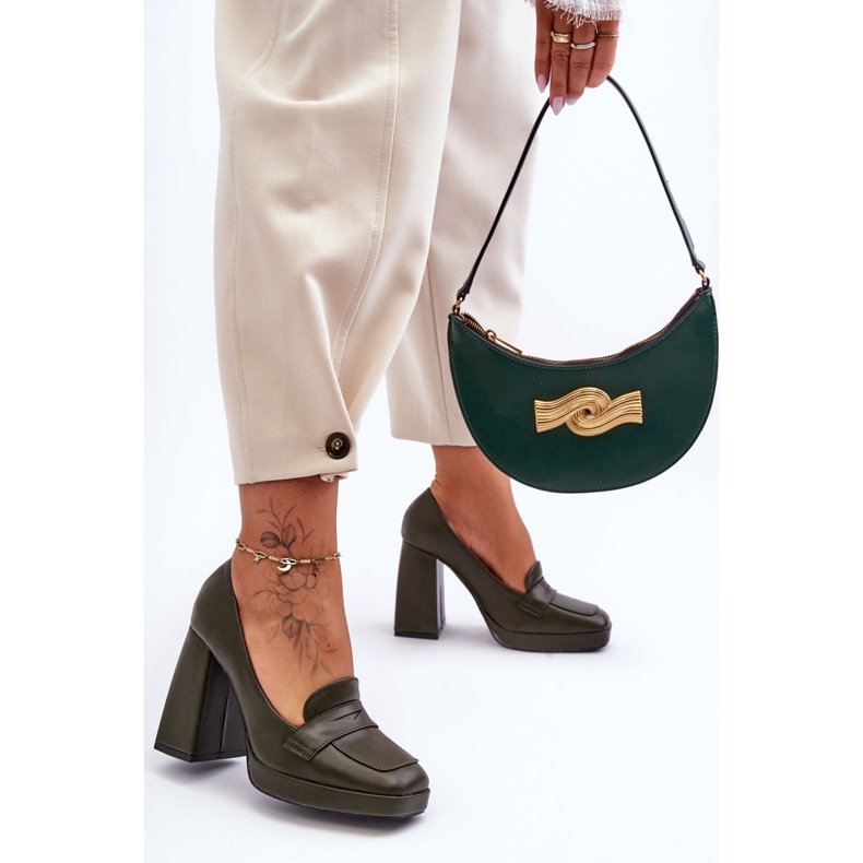 Zapatos de Salón Alisa Verde Tacón Alto 2 Zapatos de Salón Alisa Verde Tacón Alto 2