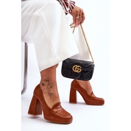 Zapatos De Tacón Alto Camel Alisa marrón 2