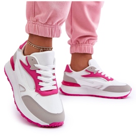 PG1 Deportivas De Mujer Con Plataforma Henley Blanco Y Rosa rosado 8