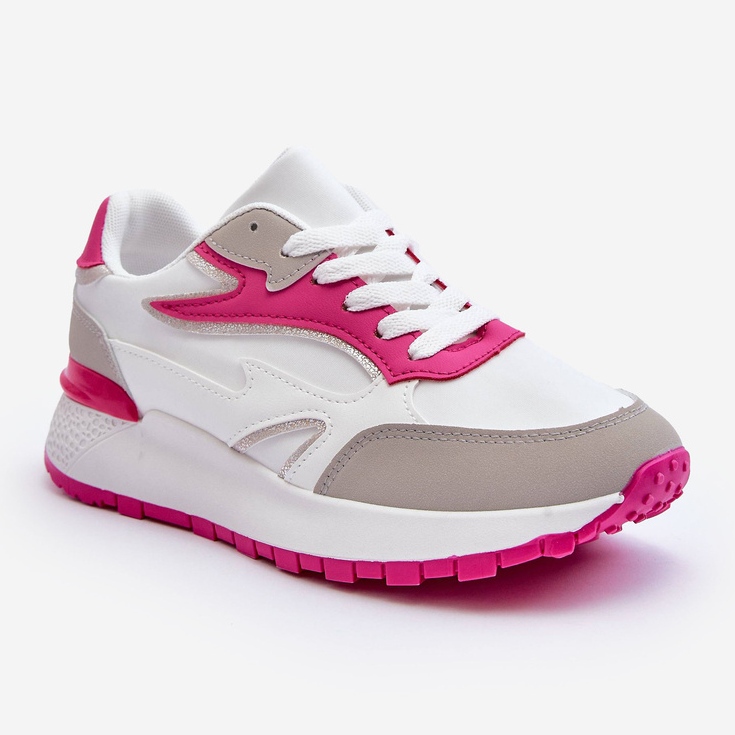 PG1 Deportivas De Mujer Con Plataforma Henley Blanco Y Rosa 1