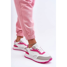 PG1 Deportivas De Mujer Con Plataforma Henley Blanco Y Rosa rosado 4