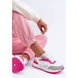 PG1 Deportivas De Mujer Con Plataforma Henley Blanco Y Rosa rosado 5