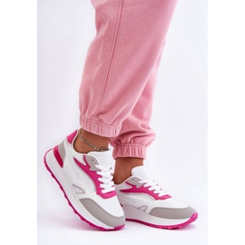 PG1 Deportivas De Mujer Con Plataforma Henley Blanco Y Rosa rosado 2