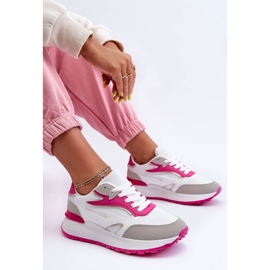 PG1 Deportivas De Mujer Con Plataforma Henley Blanco Y Rosa rosado 6
