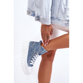 PS1 Sneakers Mujer Tejido Alto Azul Degas 3
