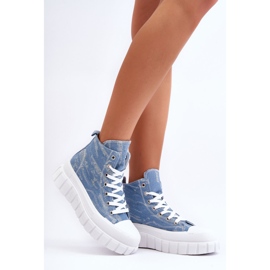 PS1 Sneakers Mujer Tejido Alto Azul Degas 7