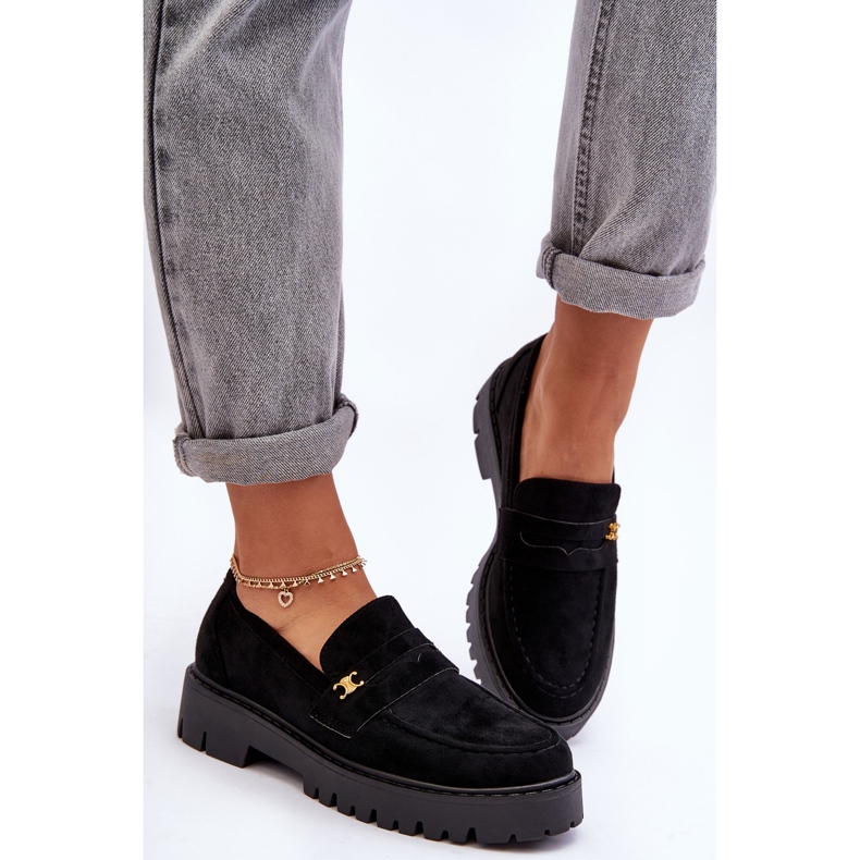 PS1 Mocasines De Ante Con Adorno Esperta Negro 2