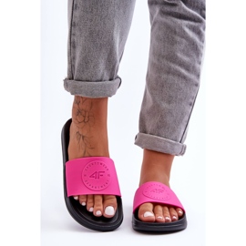 Pantuflas Sport Mujer 4F 4FSS23FFLIF069-55S Rosa-Negro 2
