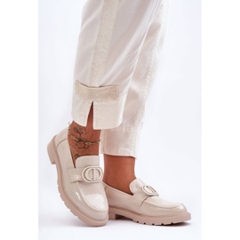 PG1 Mocasín Lacado Plataforma Beige Jarren 1