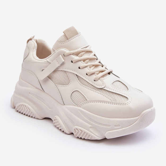 PG1 Chunky Platform Sneakers Mujer Beige Agnenia 1