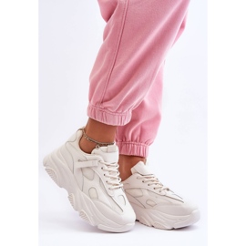 PG1 Chunky Platform Sneakers Mujer Beige Agnenia 2