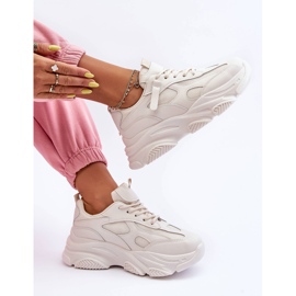 PG1 Chunky Platform Sneakers Mujer Beige Agnenia 7