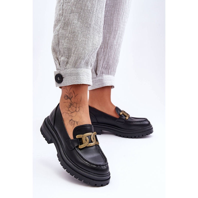 PG1 Mocasines Mujer Plataforma Con Adorno Negro Ameg 2