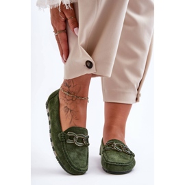 PG1 Mocasines Planos Mujer Ante Verde Appia 6