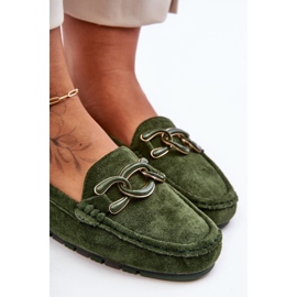 PG1 Mocasines Planos Mujer Ante Verde Appia 4