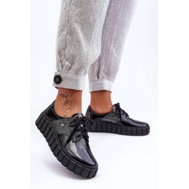 Lemar Zapatos Plataforma Piel Negro Hipnosis 1
