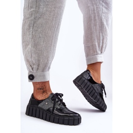 Lemar Zapatos Plataforma Piel Negro Hipnosis 3