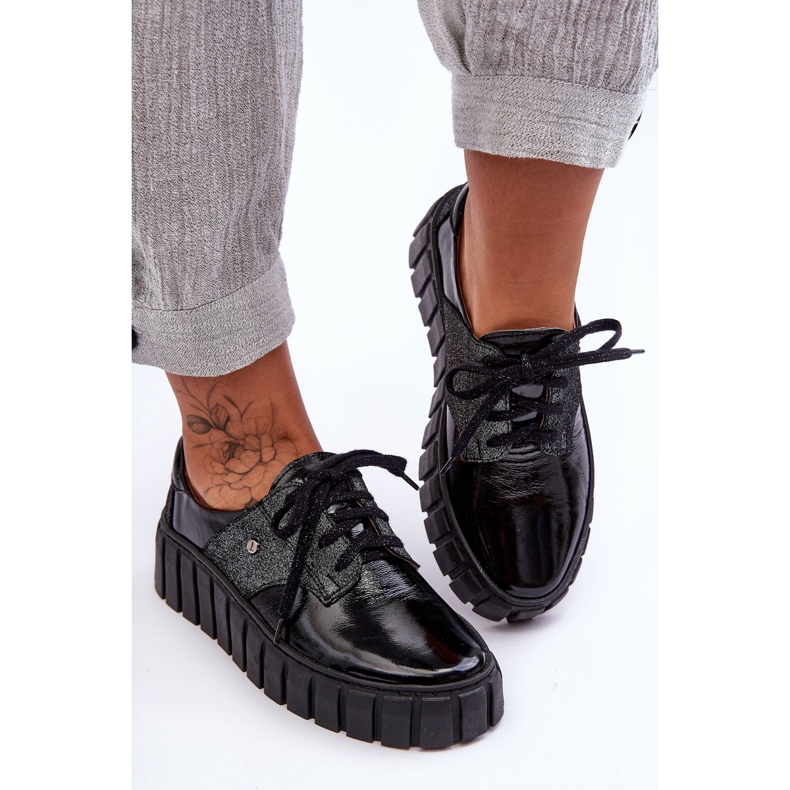 Lemar Zapatos Plataforma Piel Negro Hipnosis 2