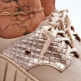 Lemar Zapatos de cuero en la plataforma de hipnosis beige 3
