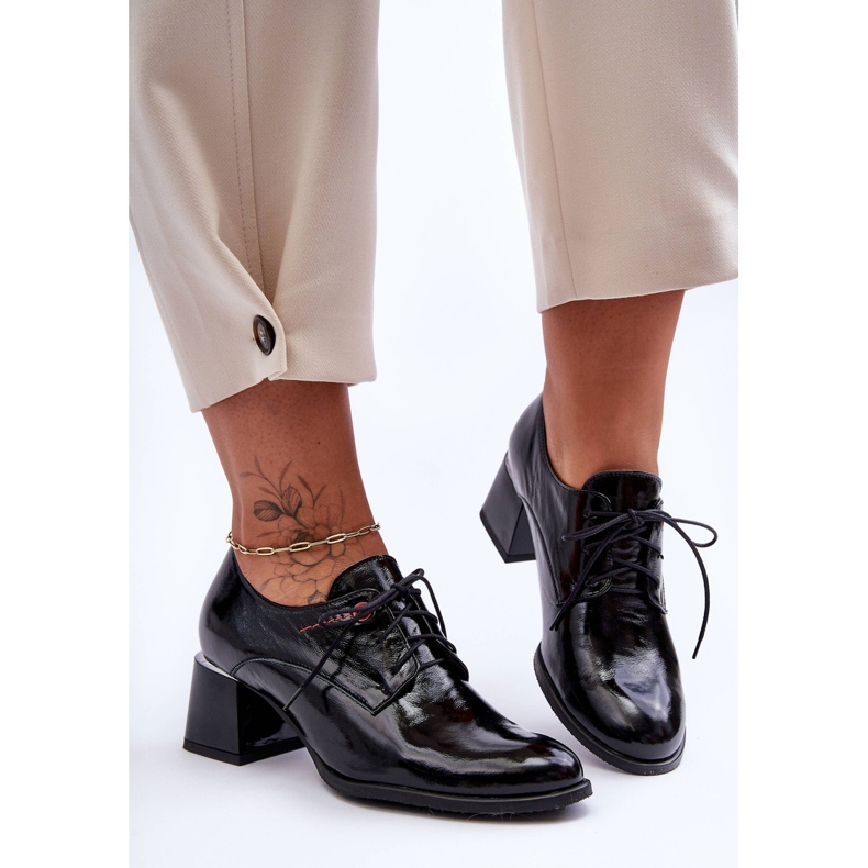 Laura Messi Zapatos De Tacón Mujer Piel Lacados Negro Keria 1