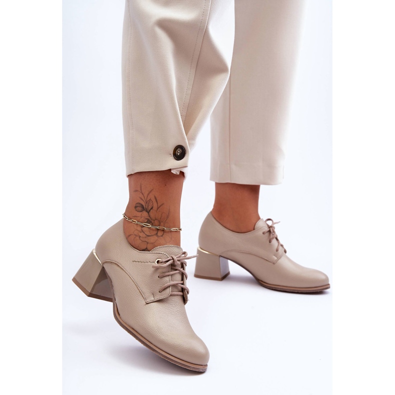 Laura Messi Zapatos De Tacón Mujer Piel Beige Keria 1