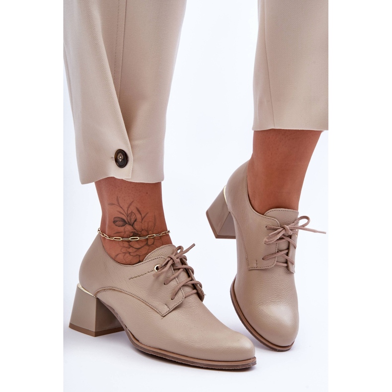 Laura Messi Zapatos De Tacón Mujer Piel Beige Keria 2