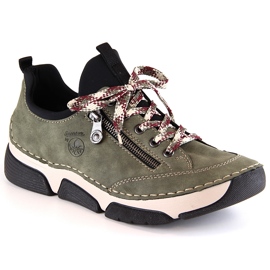 Slip-on mujer cómodos verdes Rieker 45973-54 11