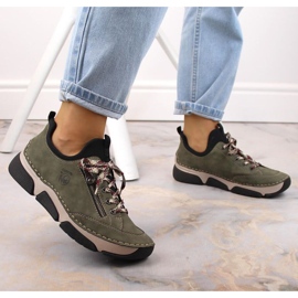 Cómodos zapatos Rieker W RKR610 verde 3