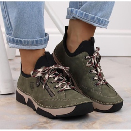 Cómodos zapatos Rieker W RKR610 verde 4