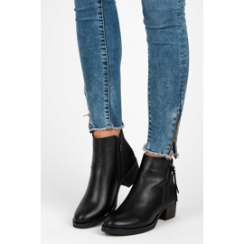 Vices New Collection Botines chelsea con flecos negro 4