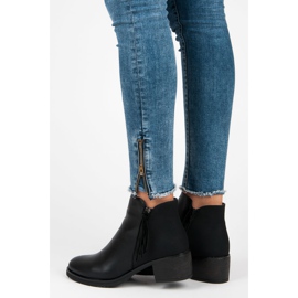 Vices New Collection Botines chelsea con flecos negro 5
