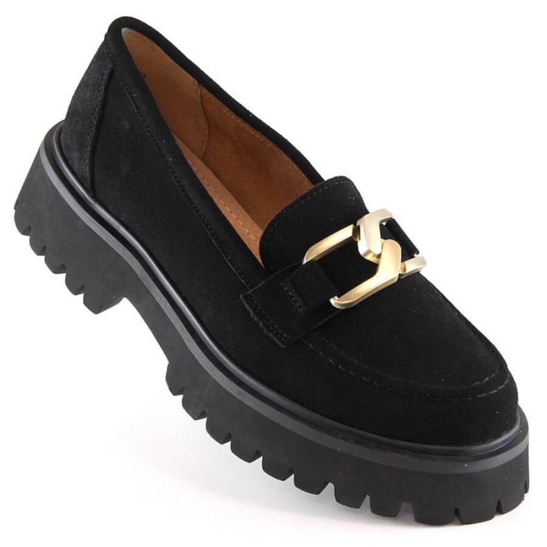 Zapatos de plataforma de ante de cuero Filippo W PAW459A negro 1