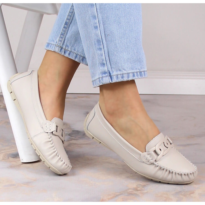 Mocasines Mujer en Piel Filippo DP4547 Beige 2