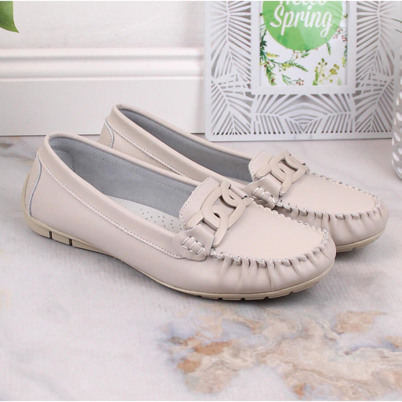 Mocasines Mujer en Piel Filippo DP4547 Beige 3