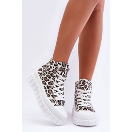 PS1 Zapatillas Altas Mujer Estampado Leopardo Blanco Florens 7