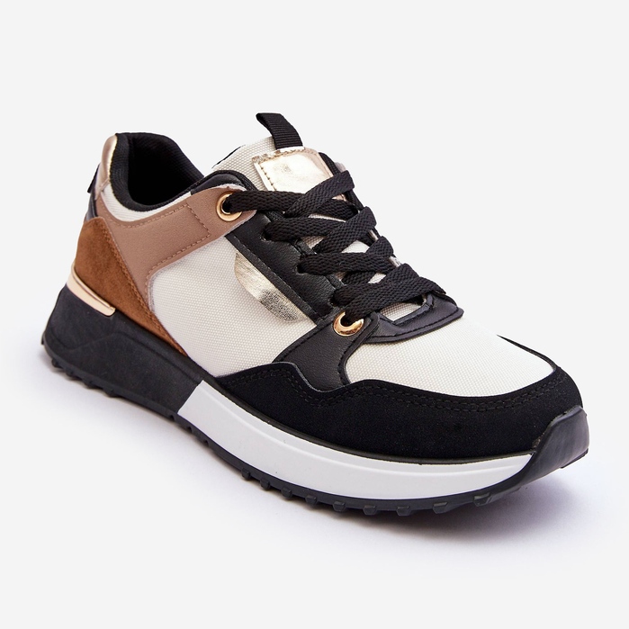 Deportivas de mujer con estilo Beige y Negro Katenia 1