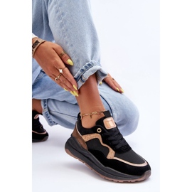 Zapatos Deportivos De Mujer De Cuero De Moda Negro Calarene 7