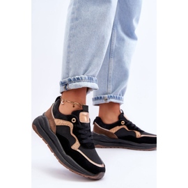 Zapatos Deportivos De Mujer De Cuero De Moda Negro Calarene 4