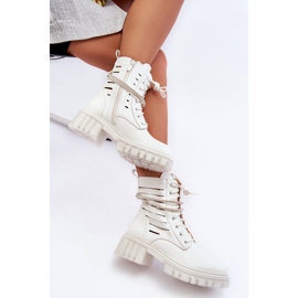 Botas Worker De Moda Con Raya Decorativa White Rocky blanco 7