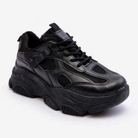 PG1 Zapatillas De Mujer Con Plataforma Gruesa Negro Agnenia 2