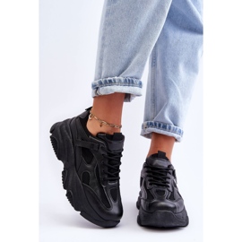 PG1 Zapatillas De Mujer Con Plataforma Gruesa Negro Agnenia 4