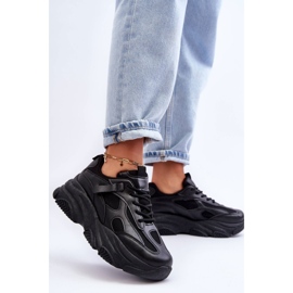 PG1 Zapatillas De Mujer Con Plataforma Gruesa Negro Agnenia 5