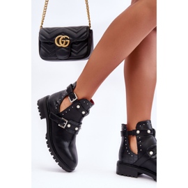 Botas Mujer Trapper Con Perlas Negras Klarisa negro 2 Botas Mujer Trapper Con Perlas Negras Klarisa negro 2